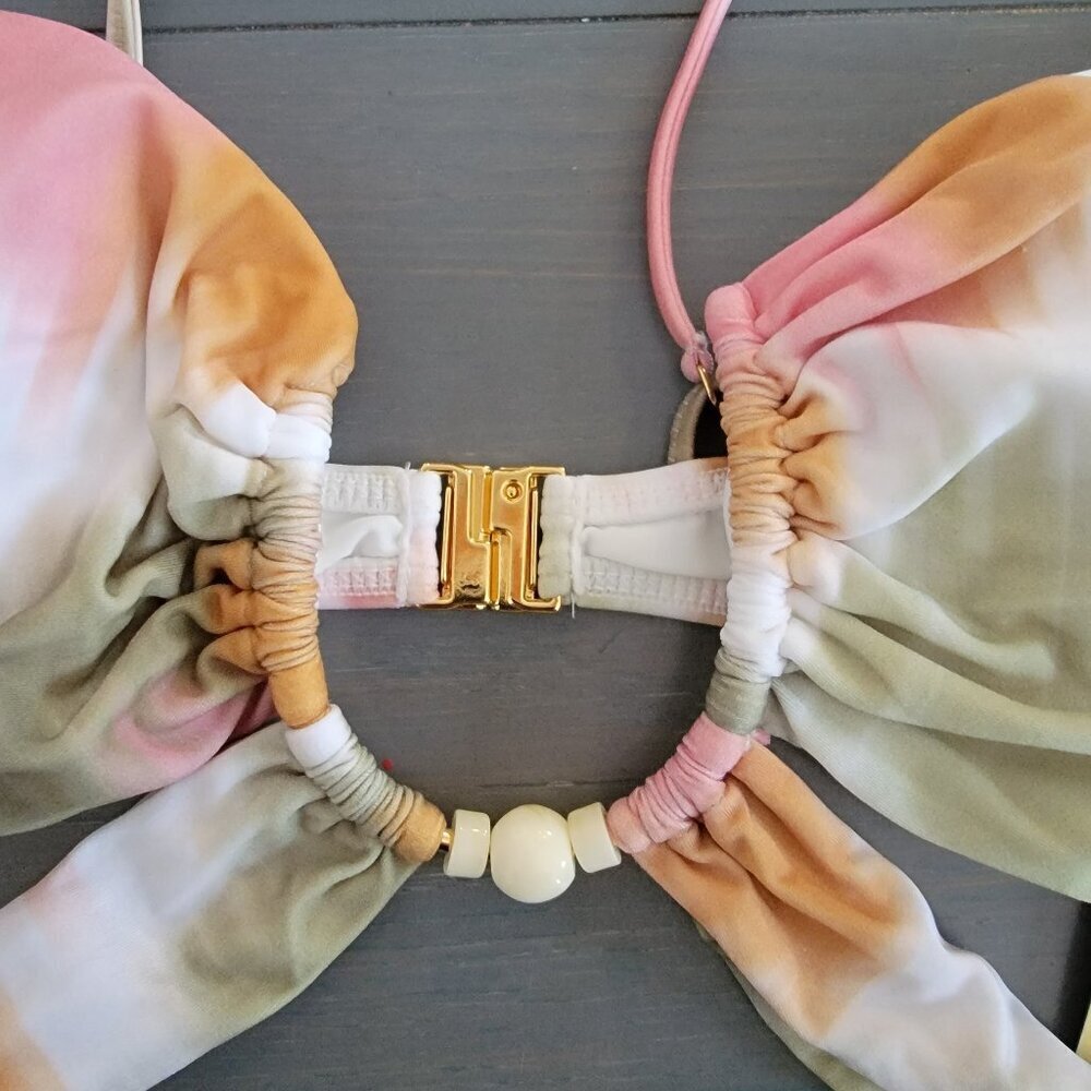 NWT Vix $192 Women Green Duala Zene Bandeau Bikini Swimsuit top size Xl  D Cup - Picture 7 of 14